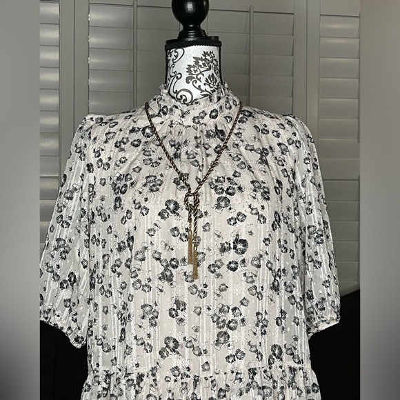 Maison Tara Puff 3/4 Sleeve Dress Size 14 - Picture 7 of 14